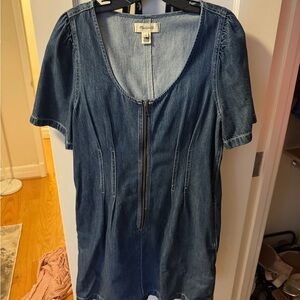 Madewell Indigo Zipper Front Dress